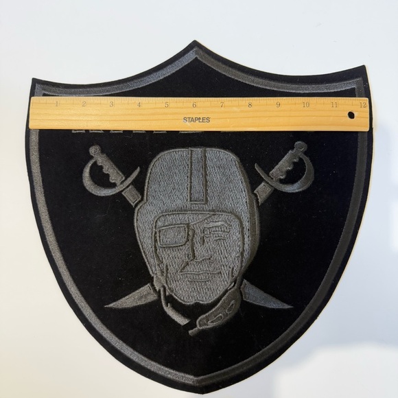 Large Raiders Black Patch Brand New Sewn On 12”x 12”Inches Read Info Below!! - Picture 8 of 9